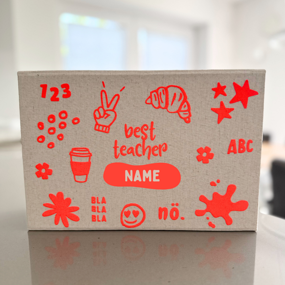 Best Teacher Erinnerungsbox beige