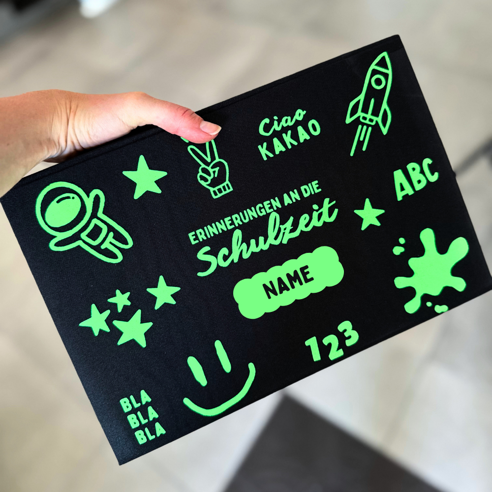 Erinnerungsbox Schulzeit schwarz