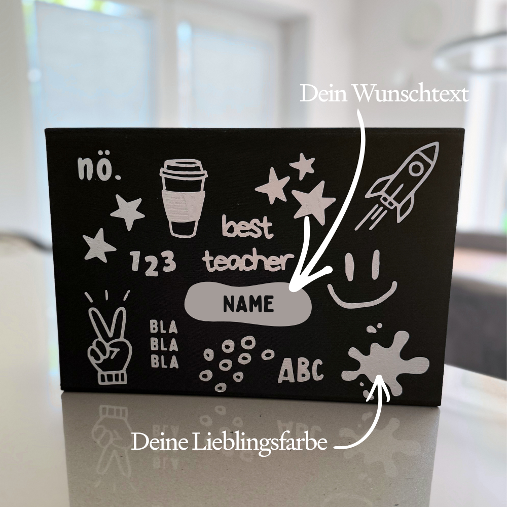Best Teacher Erinnerungsbox schwarz