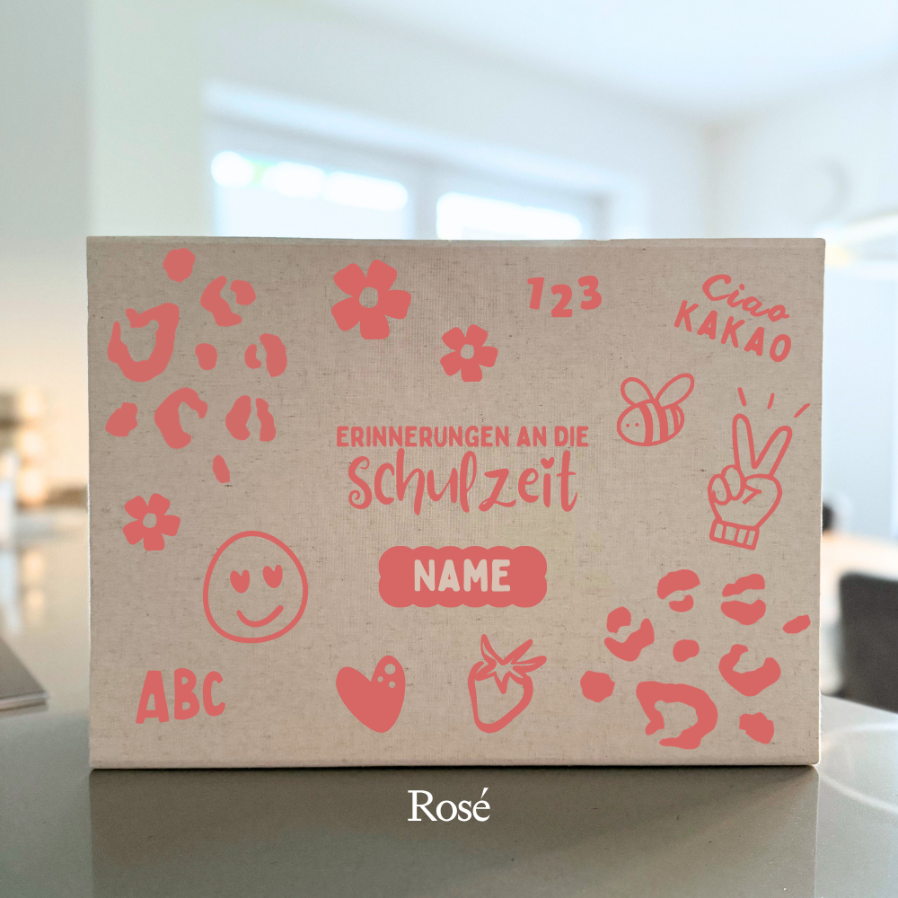 Erinnerungsbox Schulzeit beige