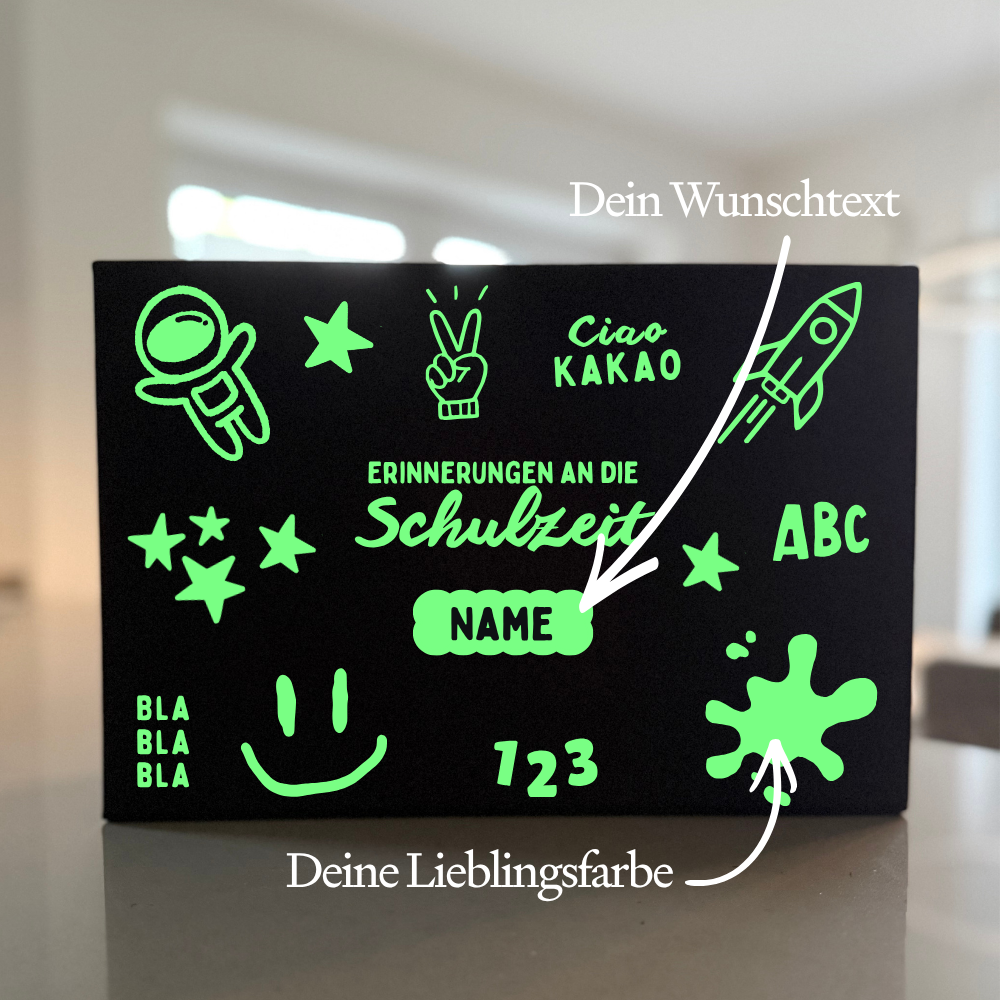 Erinnerungsbox Schulzeit schwarz