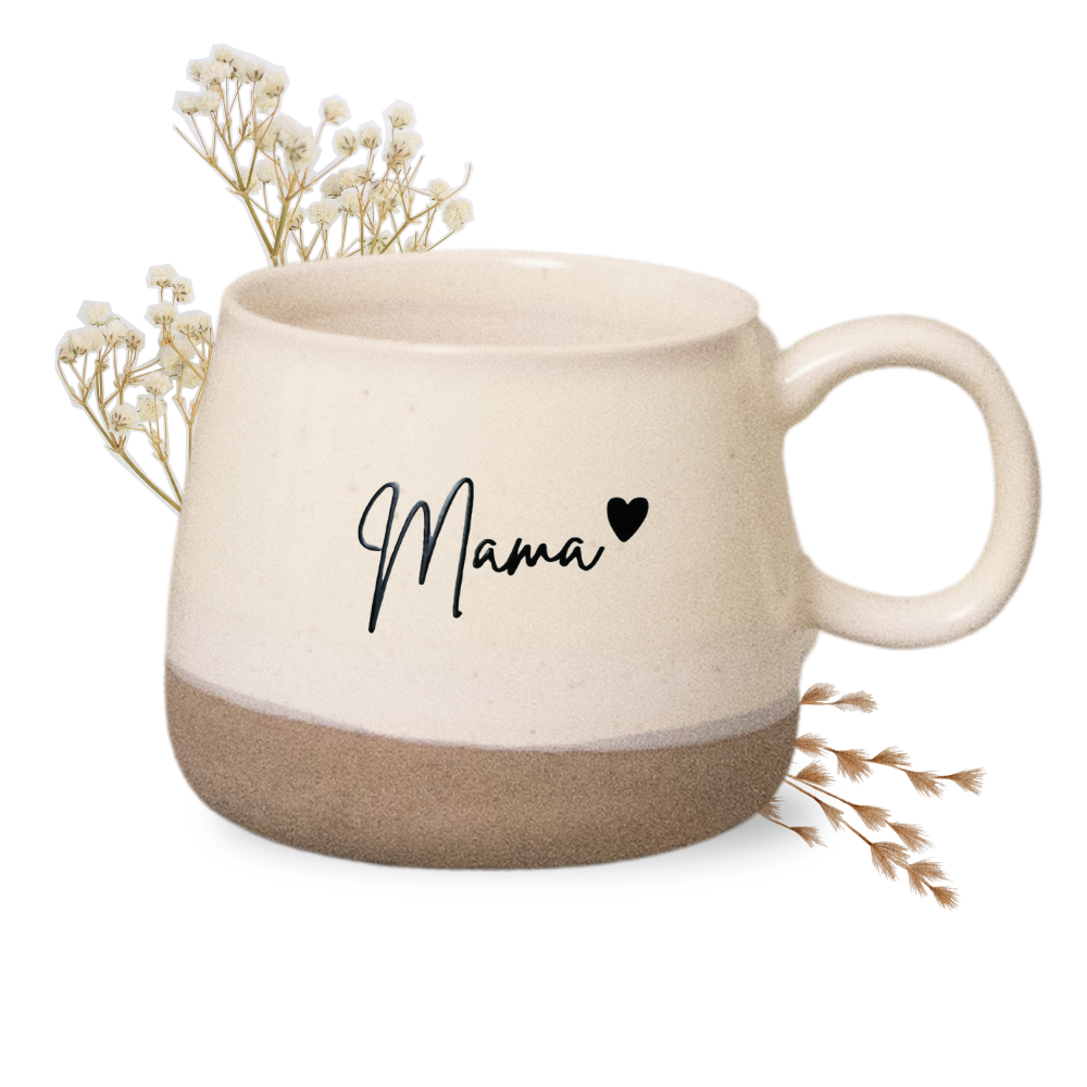 Steingutbecher Mama