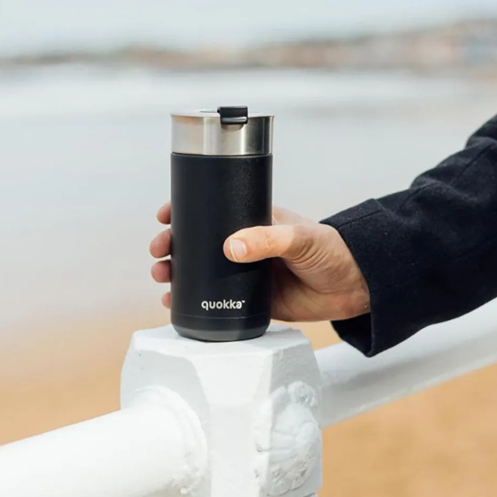 Thermo-Kaffeebecher aus Edelstahl - Carbon Black